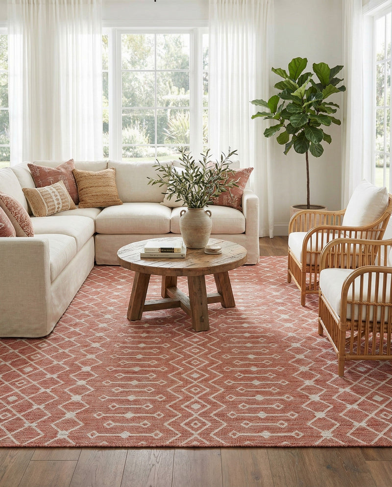 Savannah Pergola Collection Area Rug -  Pergola (Rust Red) Rectangle Rust Red  lifestyle 17