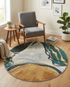 Urban Terrace Collection Area Rug -  Pavilion Round Multi  lifestyle 53