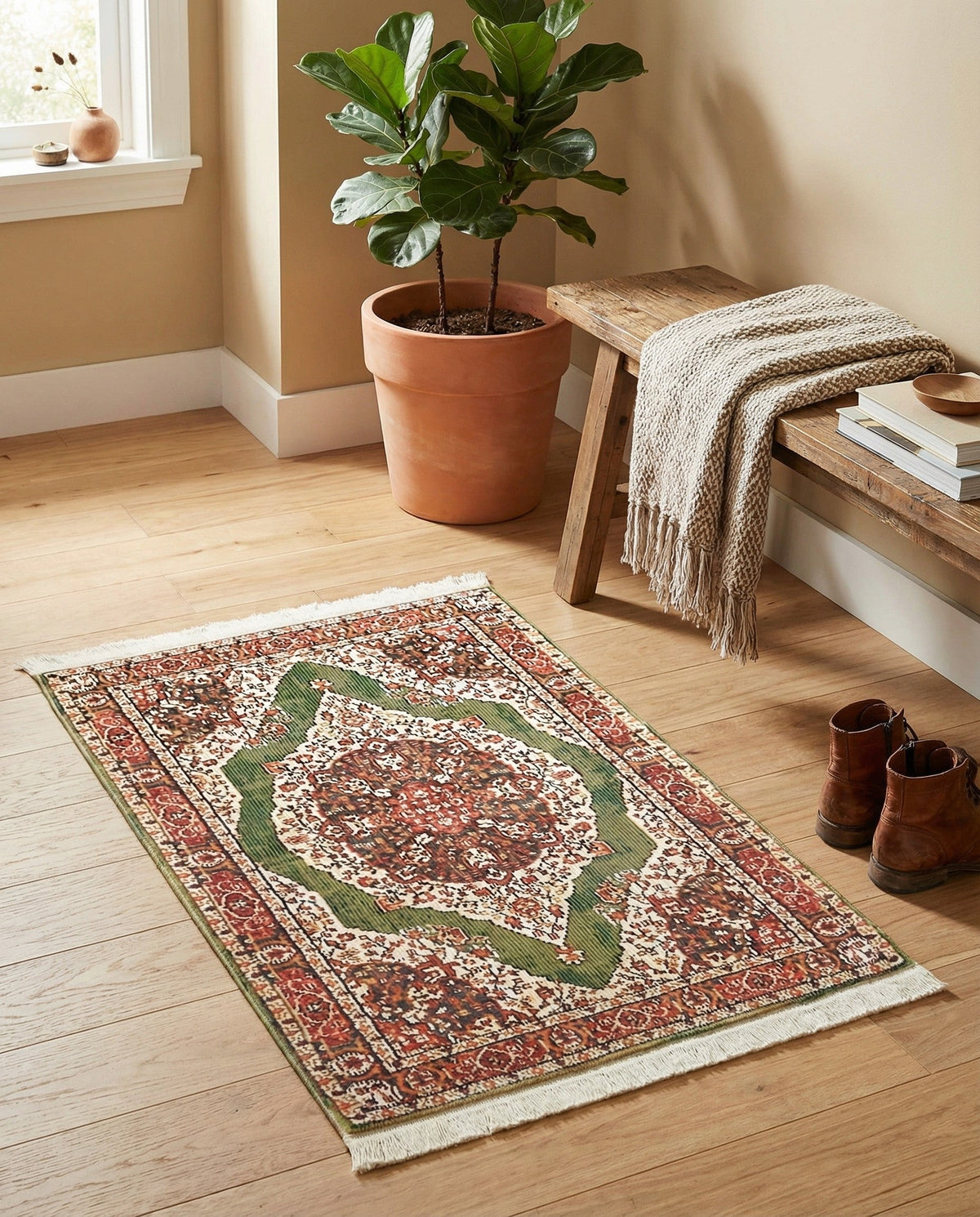 Caribbean Breeze Collection Area Rug -  Windward Rectangle Green  lifestyle 45