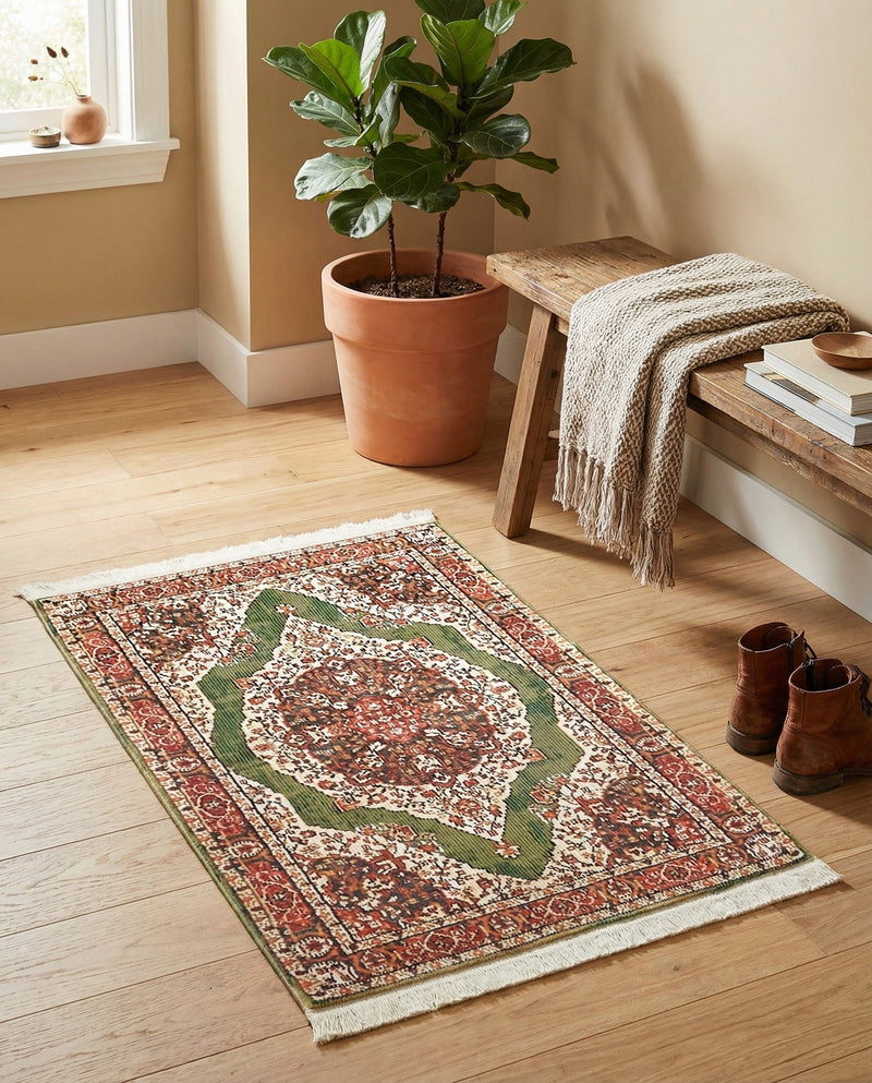Caribbean Breeze Collection Area Rug -  Windward Rectangle Green  lifestyle 45