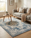 Riviera Elegance Collection Area Rug -  Menton (Blue) Rectangle Blue  lifestyle 36