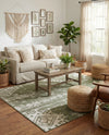 Desert Nomad Terrace Collection Area Rug - Sahara (Green) Rectangle Green  lifestyle 5
