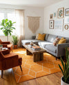 Trellis Mosaic Collection Area Rug - Arborville (Orange) Rectangle Orange  lifestyle 12