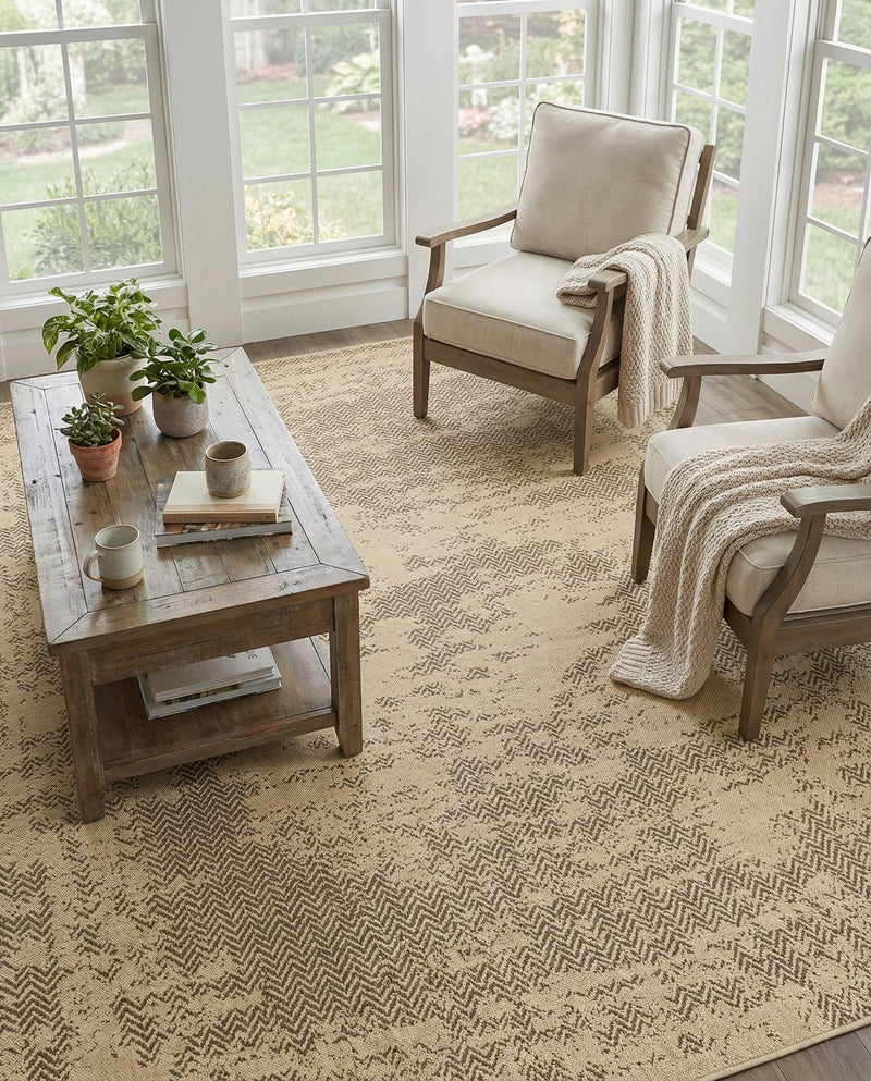 Sahara Sands Collection Area Rug -  Tanis Rectangle Natural  lifestyle 16