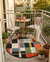 Outdoor Marrakesh Collection Area Rug -  Tangier Round Multi  lifestyle 67