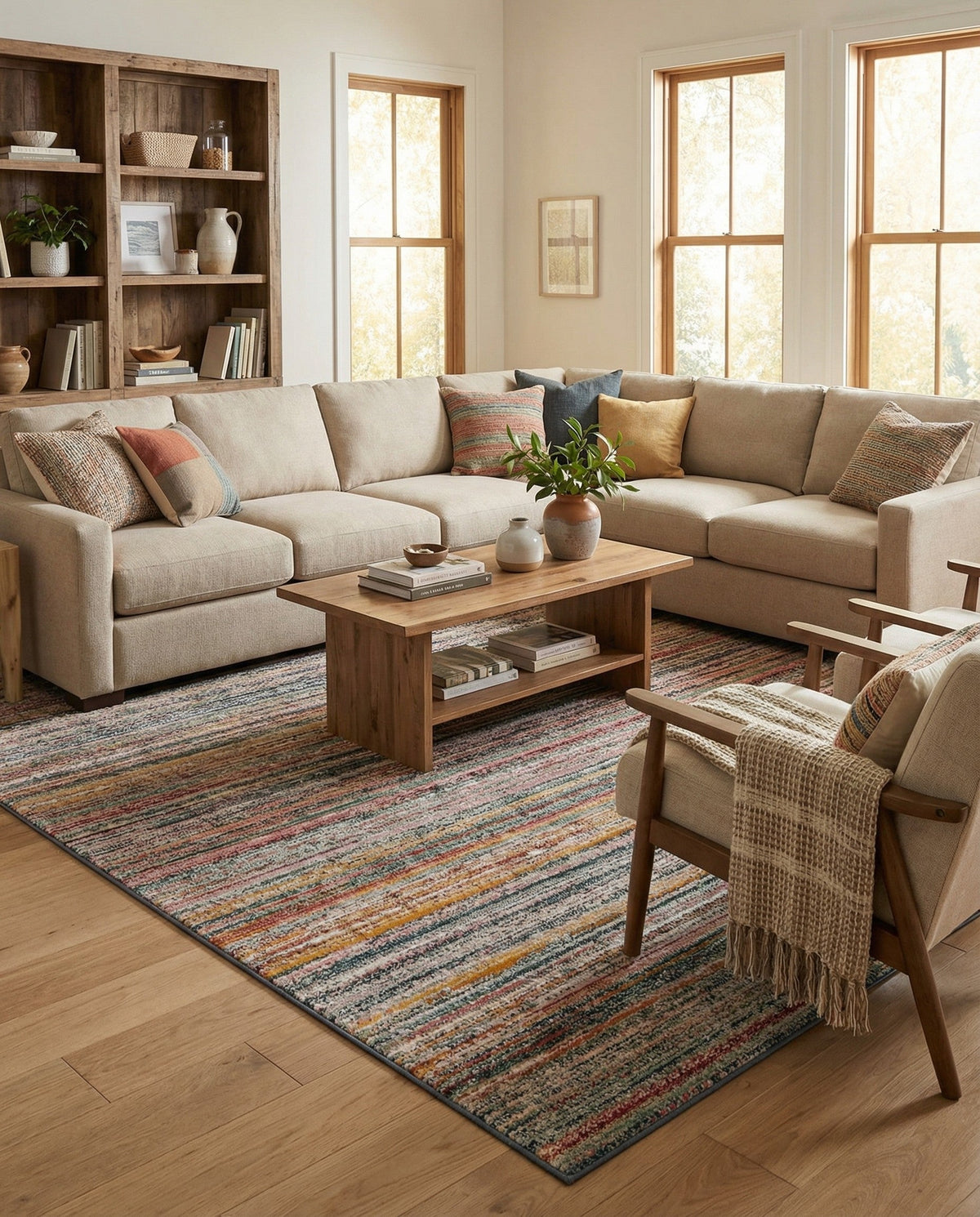 Jewel Oasis Collection Area Rug - Sapphire (Multi) Rectangle Multi  lifestyle 27