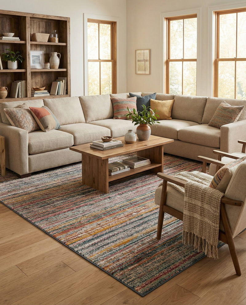 Jewel Oasis Collection Area Rug - Sapphire (Multi) Rectangle Multi  lifestyle 27