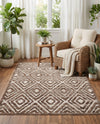 Sanctuary Retreat Collection Area Rug -  Oasis Rectangle Chocolate Brown  lifestyle 37