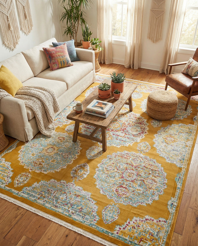 Arcadia Rugs Collection Area Rug -  Atlantis (Orange) Rectangle Orange  lifestyle 16