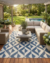 Urban Oasis Rugs Collection Area Rug -  Highrise (Blue) Rectangle Blue  lifestyle 27