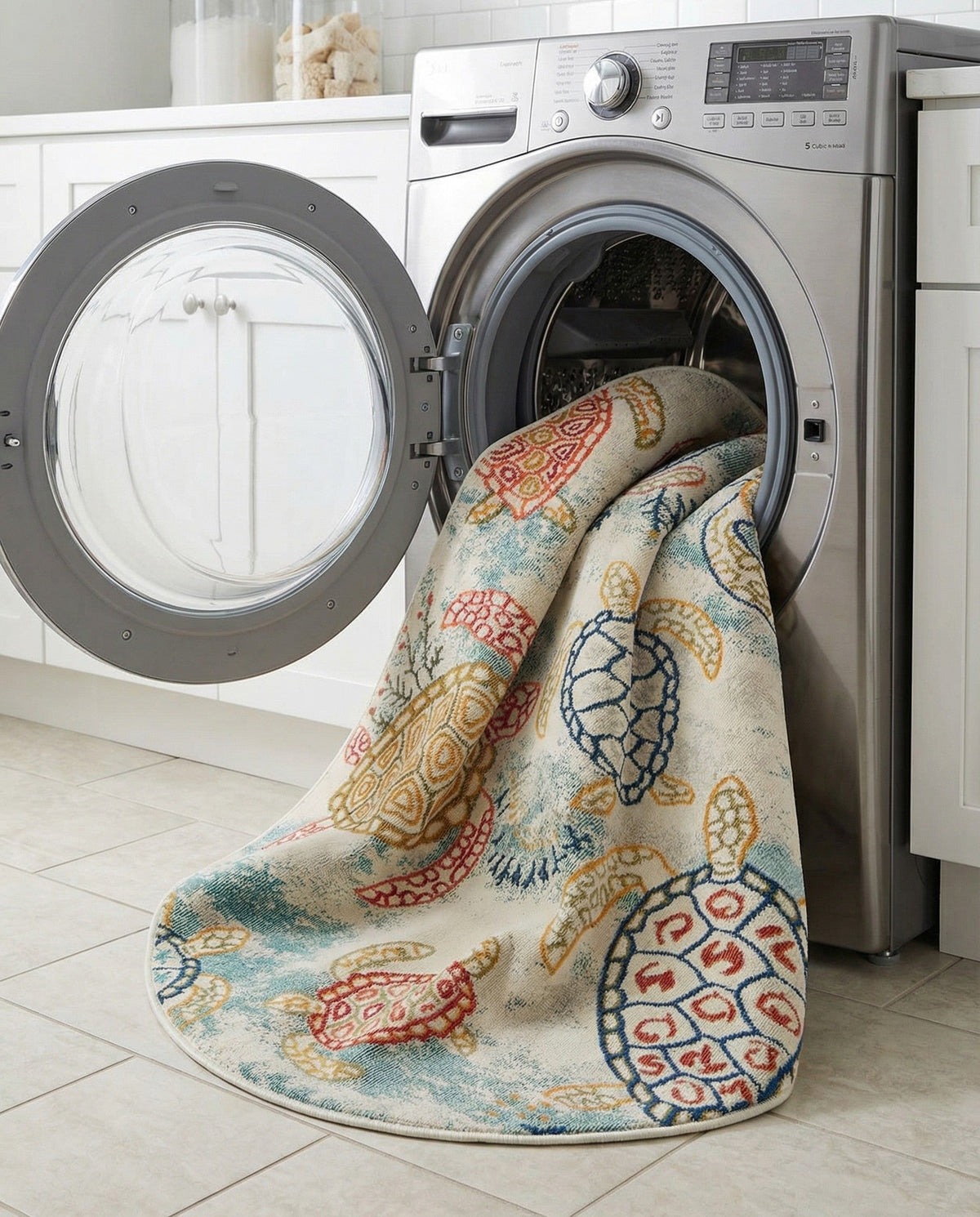 Sorrento Shores Collection Area Rug -  Massa Round Beige  lifestyle 143