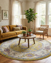Arcadia Rugs Collection Area Rug - Eden (Green) Round Green  lifestyle 68