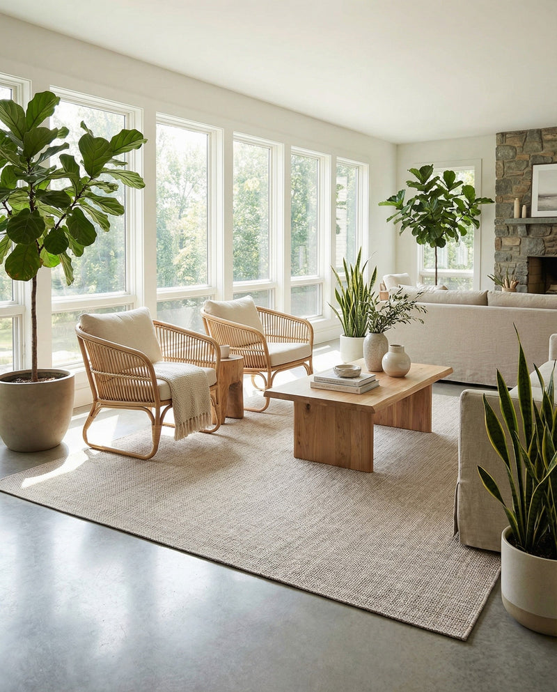 Seaside Serenity Collection Area Rug - Veranda (Beige) Rectangle Beige  lifestyle 29