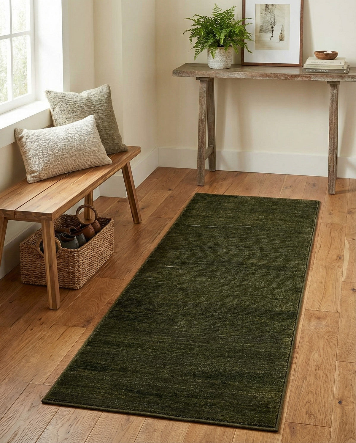 Bloomsbury Elegance Collection Area Rug -  Kensington (Green) Runner Green  lifestyle 89