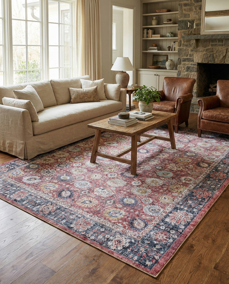 Heritage Elegance Collection Area Rug -  Gatchina Rectangle Vintage Red  lifestyle 25