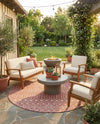 Savannah Pergola Collection Area Rug -  Pergola (Rust Red) Round Rust Red  lifestyle 88