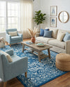 Charleston Elegance Collection Area Rug - Harborview Rectangle Blue  lifestyle 50