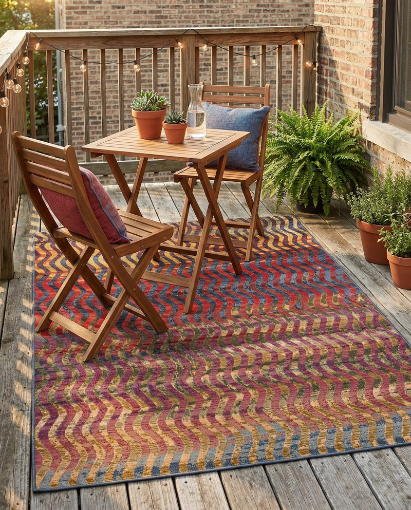 Urban Terrace Collection Area Rug -  Walkway Rectangle Multi  lifestyle 8