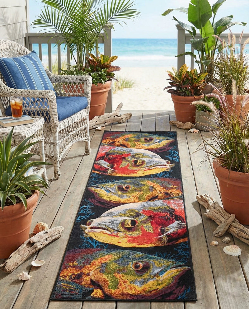 Seaside Haven Rugs Collection Area Rug -  Harbor Runner Multi  lifestyle 30