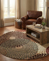 Bistro Lounge Collection Area Rug -  Cappuccino Round Beige  lifestyle 65
