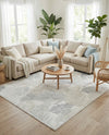 Seaside Blooms Collection Area Rug -  Tranquil Rectangle Gray  lifestyle 23