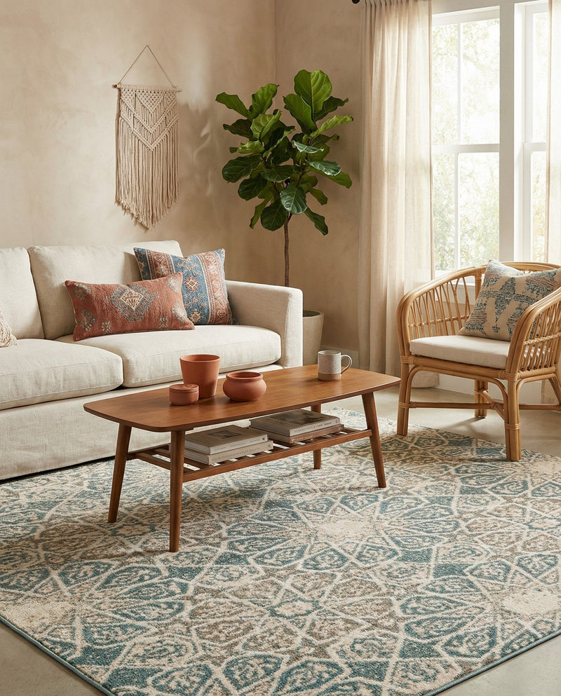 Gobi Sands Collection Area Rug -  UlanBuh Square Multi  lifestyle 34