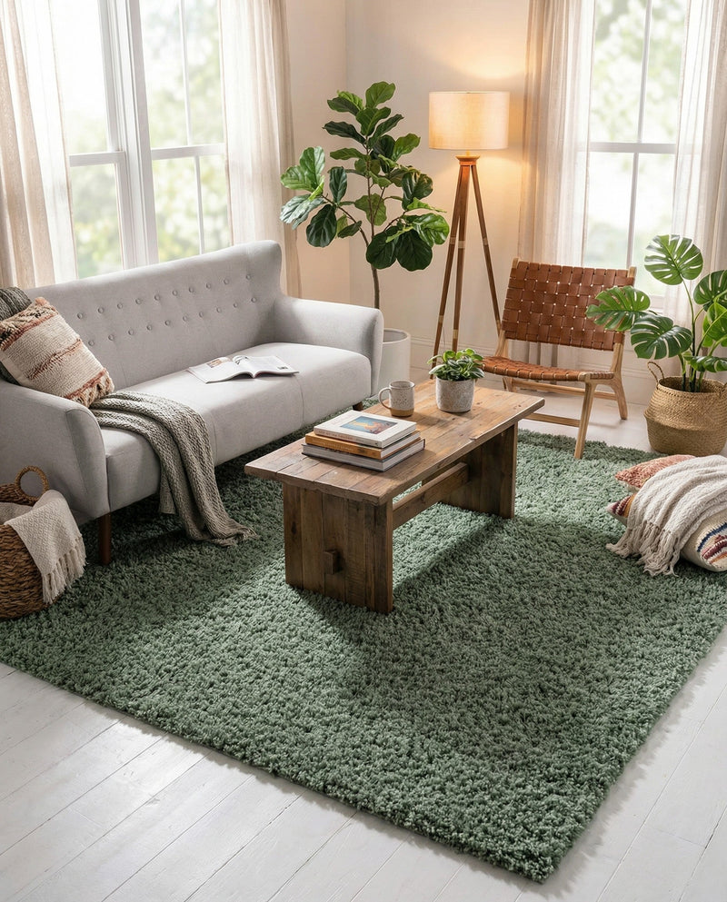 Alpine Plush Collection Area Rug -  Cortina (Sage) Square Sage  lifestyle 40