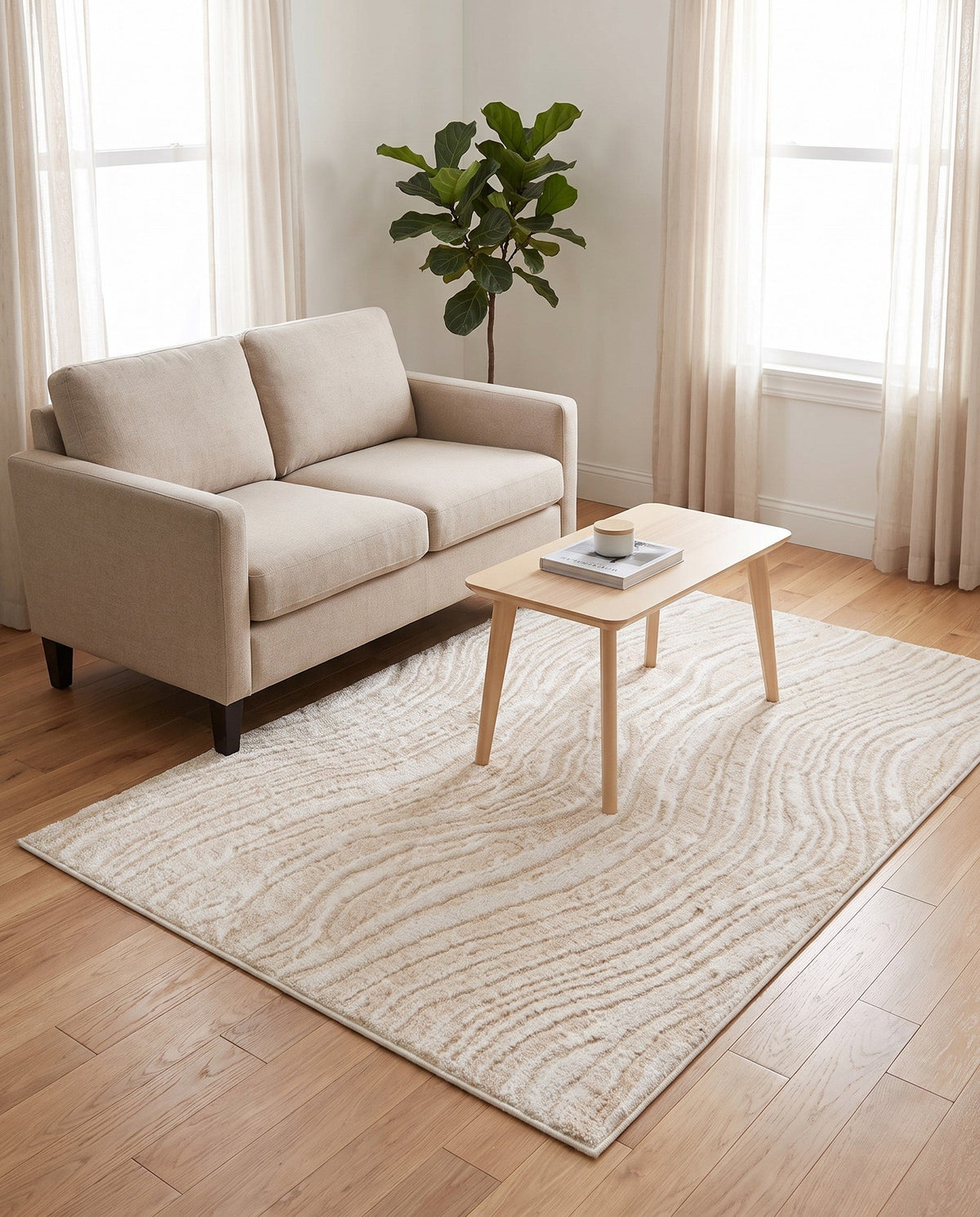 Sienna Collection Area Rug -  Garda Rectangle Ivory  lifestyle 61