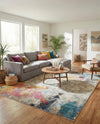 Chromatic Oasis Collection Area Rug -  Azure Rectangle Beige  lifestyle 10