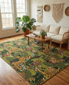 Seaside Blooms Collection Area Rug -  Sorrento Rectangle Green  lifestyle 3