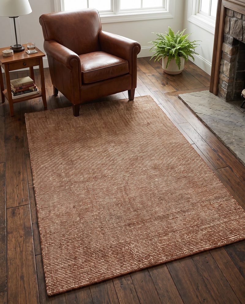 Berkshire Estate Collection Area Rug - Windsor (Cocoa Bean Brown) Rectangle Cocoa Bean Brown  lifestyle 19
