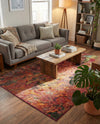 Autumnal Tapestry Collection Area Rug -  Chromaticville Rectangle Multi  lifestyle 9