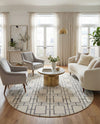 Hollywood Luxe Collection Area Rug -  Beverly (White Silver) Oval White Silver  lifestyle 55