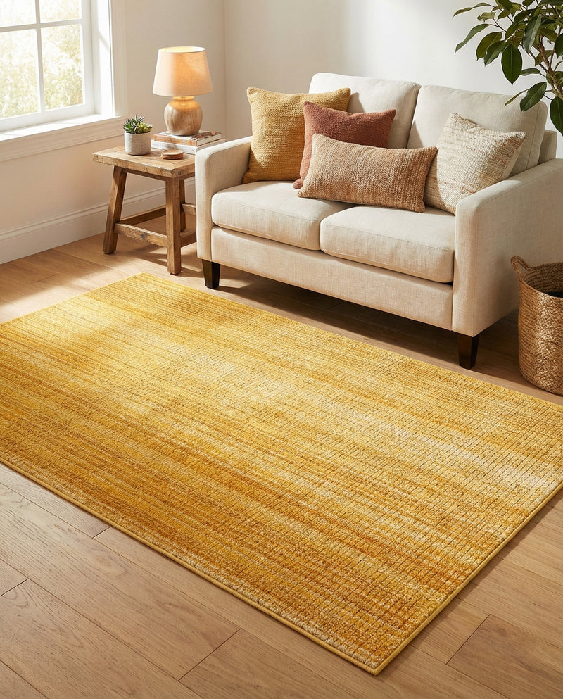 Jewel Oasis Collection Area Rug - Sapphire (Yellow) Rectangle Yellow  lifestyle 16