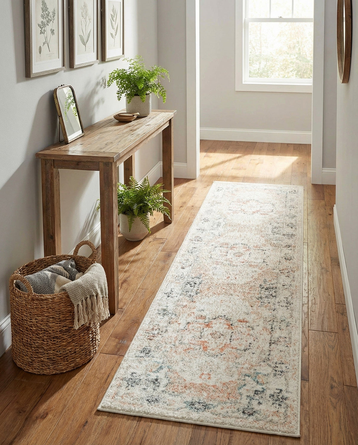 Parisian Elegance Collection Area Rug - Versailles (Ivory) Runner Ivory  lifestyle 138