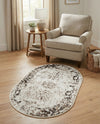 Riviera Elegance Collection Area Rug - Antibes (Beige) Oval Beige  lifestyle 53