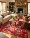 Georgetown Rugs Collection Area Rug - Dupont (Red) Rectangle Red  lifestyle 15