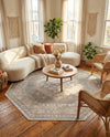 Savannah Series Collection Area Rug -  Augusta (Mink) Octagon Mink  lifestyle 30