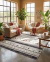 Desert Modern Eco Rug Series Collection Area Rug -  Arches Rectangle Gray  lifestyle 8