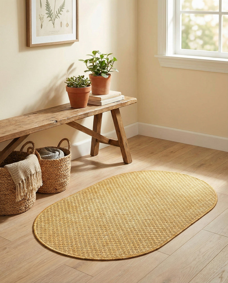 Seaside Serenity Collection Area Rug - Veranda (Corn Harvest Yellow) Oval Corn Harvest Yellow  lifestyle 26
