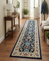 Isfahan Elegance Collection Area Rug - Naghsh-e Jahan (Navy Blue) Runner Navy Blue  lifestyle 75