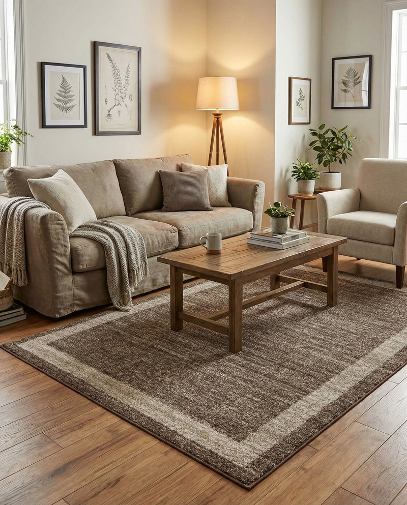 Studio Haven Collection Area Rug -  Alcove (Light Brown) Rectangle Light Brown  lifestyle 20