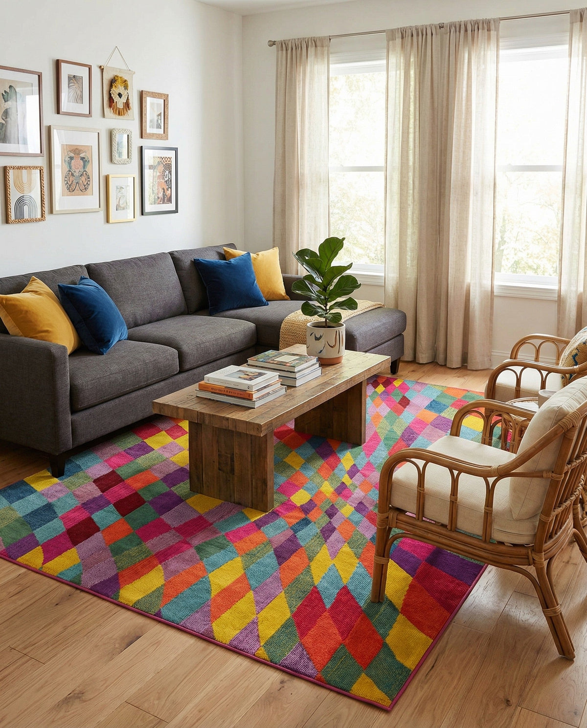 Marrakesh Elegance Collection Area Rug -  Tinghir Rectangle Multi  lifestyle 18