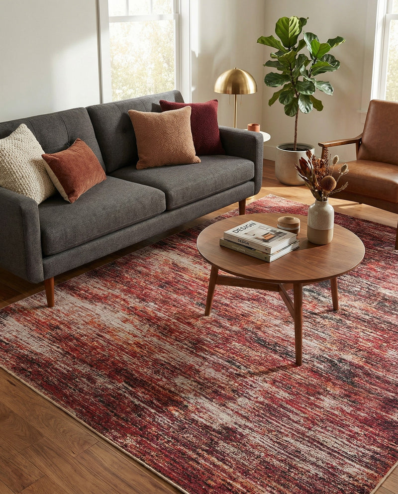 Sahara Essence Collection Area Rug - Oasis (Rust Red) Rectangle Rust Red  lifestyle 19