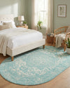 Georgetown Rugs Collection Area Rug - Dupont (Aqua) Oval Aqua  lifestyle 38
