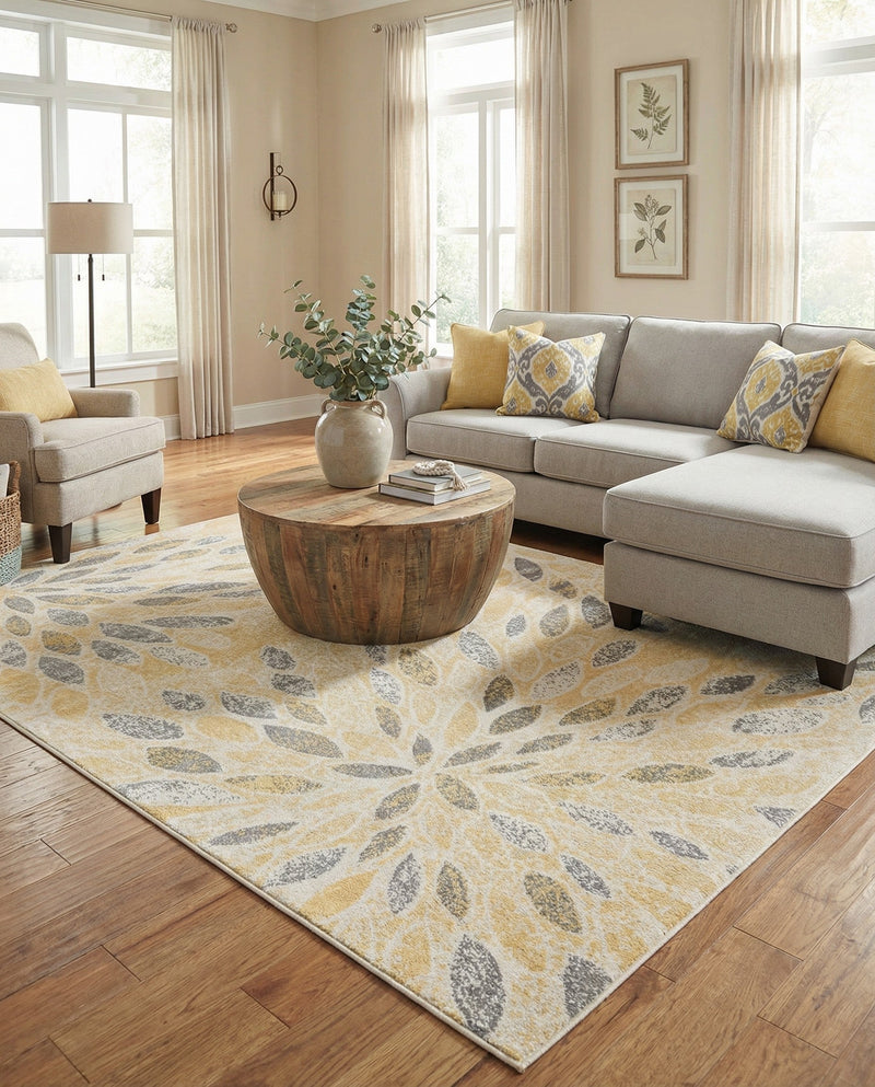 Savannah Elegance Collection Area Rug -  Riverfront Rectangle Yellow  lifestyle 43