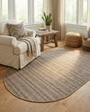 Seaside Stripes Collection Area Rug -  Boardwalk (Natural) Oval Natural  lifestyle 81