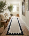 Caspian Wool Collection Area Rug - Baku Runner Gray and Black  lifestyle 44