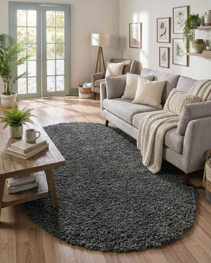 Alpine Plush Collection Area Rug -  Cortina (Peppercorn) Oval Peppercorn  lifestyle 38
