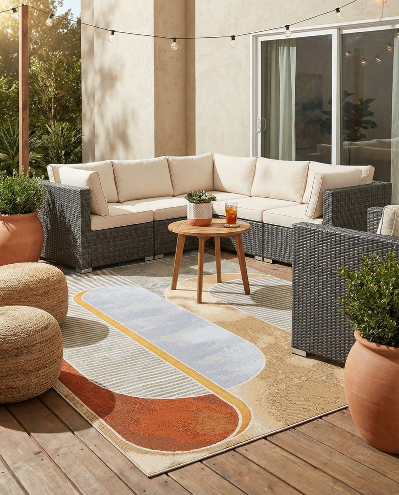 Urban Terrace Collection Area Rug -  Deck Rectangle Multi  lifestyle 18